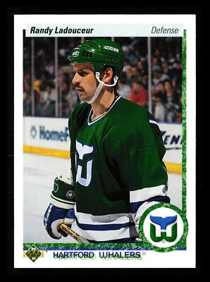 Randy Ladouceur 1990-91 Upper Deck Hockey NHL #151a Hartford Whalers - Image 1 of 2