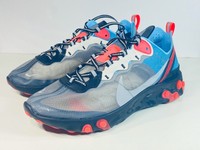 nike react element 87 black cool grey & blue chill