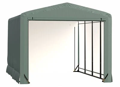 ShelterTube Wind and Snow-Load Rated Garage, 12x18x10 Green - Image 1 of 4