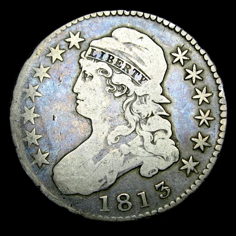 1813 Capped Bust Half Dollar Silver  ---- Nice Type Coin ---- #BB214 Cover