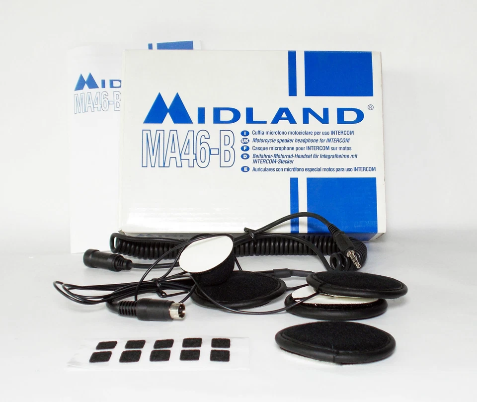 MIDLAND MA46-B CUFFIA MICROFONO USO INTERCOMM PER CASCHI INTEGRALI MOTO MOTO - Imagen 1 de 1