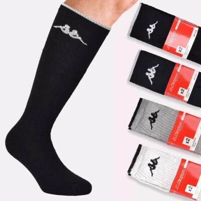 2 Pares de Calcetines Hombre Kappa Esponja Tubular Larga con Logo Bordado Arte. K001 Foto 1 de 4