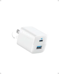 Anker 33W 2-Port Wall Charger 20W USB-C Power Adapter Foldable for iPhone 14/13 - Picture 1 of 25