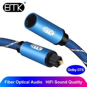 EMK Optical Extension Cable Digital Toslink Cable SPDIF For TV Speaker Soundbar - Picture 1 of 8