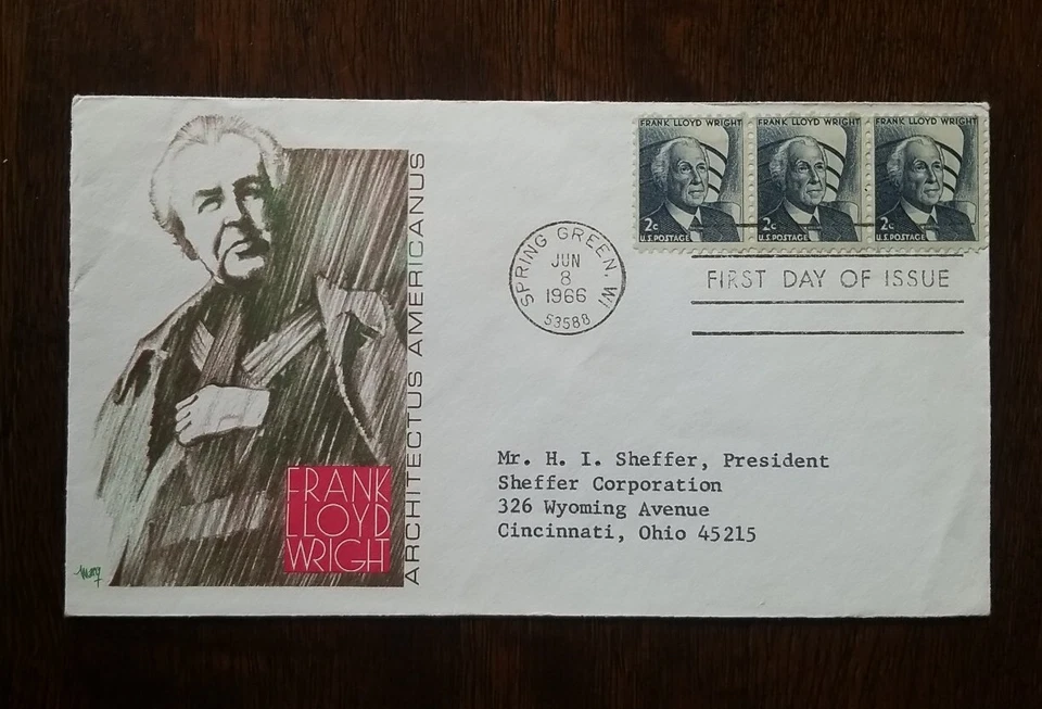 US FDC # 1280 Frank Lloyd Wright 1966. - Image 1 of 4