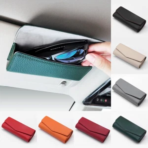 Soporte para gafas de sol estuche de cuero anteojos caja clip para coche visor de sol - Imagen 1 de 19
