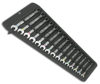 WERA Ringmaulschlüssel-Satz JOKER 15-teilig, 5,5-19mm, in Falttasche, Doppel-Sec