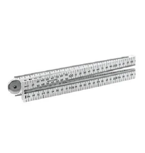 Stanley 1m LONGLIFE FOLDING RULER Metric Graduated Unbreakable Plastic WHITE - Picture 1 of 1