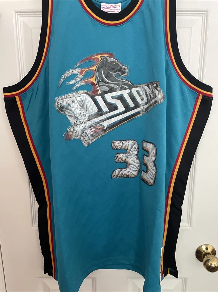 Mitchell & Ness $200 Mens 3XL Grant Hill Detroit Pistons 75th Anniversary Jersey - Image 1 of 4