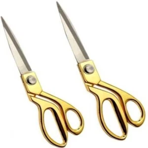 Professional Golden Steel Tailoring Scissor Combo For Cutting Heavy Cloth Fabric - Picture 1 of 7