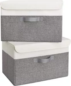 Fabric Storage Boxes, Large Storage Bins with Lids, Closet Organizers - Picture 1 of 9