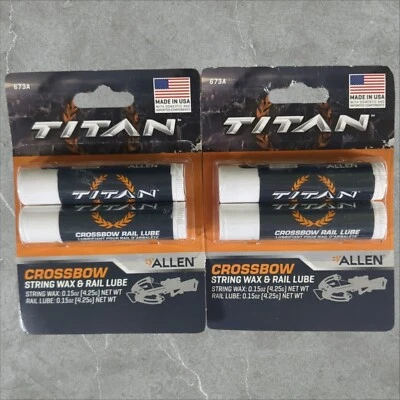 Cuerda de ballesta Titan lubricante de cera y riel 673A Allen Company 2 unidades 4 palos en total Foto 1 de 4