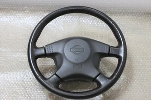 JDM Nissan Skyline GTR GT-R R33 BCNR33 Leather Red Stitch Steering Wheel oem - Picture 1 of 8