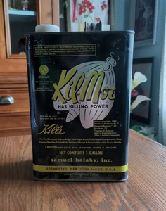 Vintage Kil-moe Werbung Käfervernichter Metall Dose Gas Öl - leer - Bild 1 von 8