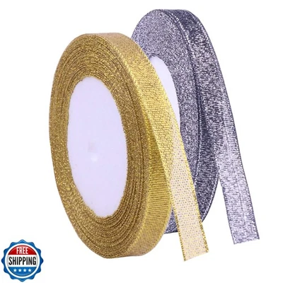 YAKA 3/8 inch 50 Yards Ribbon Shimmer Sheer Organza Ribbon for Craft Bow Part - Image 1 of 3