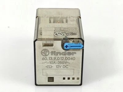 Finder Relay 60.13.9.012.0040 3-Track 12Vdc 10A Used 1 Piece - Image 1 of 4