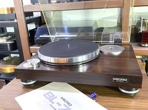 MICRO SEIKI BL-77 Turntable w/ A-1702 Arm Base Manual Rubber Belt Mat Japan MG01 - Imagen 1 de 12