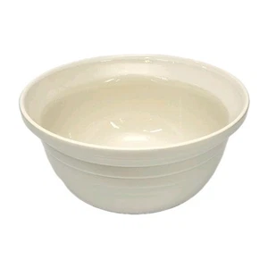 Vintage 8 Qt Friendship Pottery FP Roseville Ohio Ivory White 14" Bowl USA Large - Picture 1 of 12