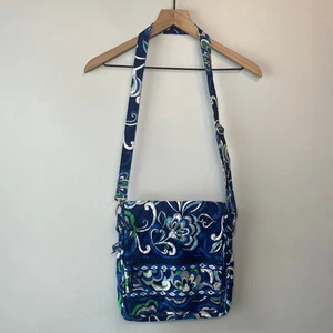 Vera Bradley Bolso de Correo Azul Mediterráneo Bandolera Bolso Mensajero Cartera - Imagen 1 de 10