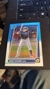 2021 Donruss Optic Baseball Aqua Prizm Brent Rooker Rc #68 - Picture 1 of 2