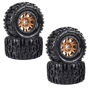 Pro-Line Trencher Pro-Loc F/R Tires 24mm Bronze/Black Impulse Wheels (2): X-MAXX - Picture 1 of 6