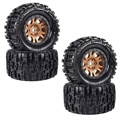 Pro-Line Trencher Pro-Loc F/R Tires 24mm Bronze/Black Impulse Wheels (2): X-MAXX - Image 1 of 4