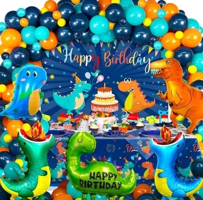 Vajilla de fiesta de dinosaurios decoraciones platos de dinosaurio tazas servilletas suministros de fiesta Foto 1 de 4