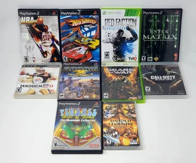 Lot of 10 PSP, Xbox, PS2, PS3 Games (COD, Matrix, Hot Wheels...) TESTED - Image 1 of 4