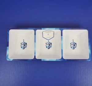 Festive Lights Divided Melamine Serving Tray Dreidel Hanukkah Jewish Celebration - Picture 1 of 11
