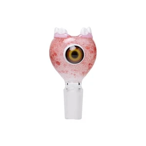Tazón de vidrio de borosilicato masculino de grado humano Monster EYE 3" 14 mm hecho a mano - Imagen 1 de 5