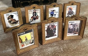 Boyd's Bears Norman Rockwell Saturday Evening Post Miniature Picture Lot Of 7 - Picture 1 of 3