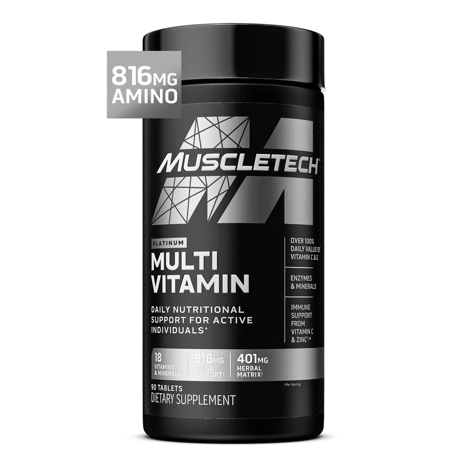 Multivitaminas MuscleTech Platinum para hombres y mujeres - Suplemento multivitamínico... Foto 1 de 4