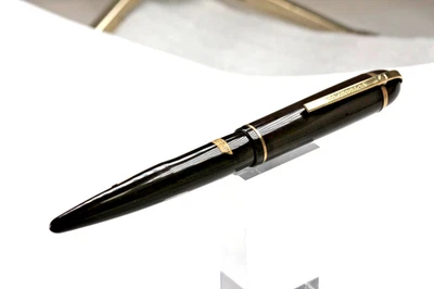 PLUMA ESTILOGRÁFICA EVERSHARP SKYLINE 5 1/4"" 14K NUEVA EN CAJA BUEN SACO TODO MARRÓN CON PEGATINA Foto 1 de 4