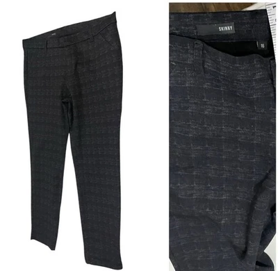 Kut From The Kloth Womens High Rise  Trouser Skinny Pants Sz 16 Black/Gray - Image 1 of 4