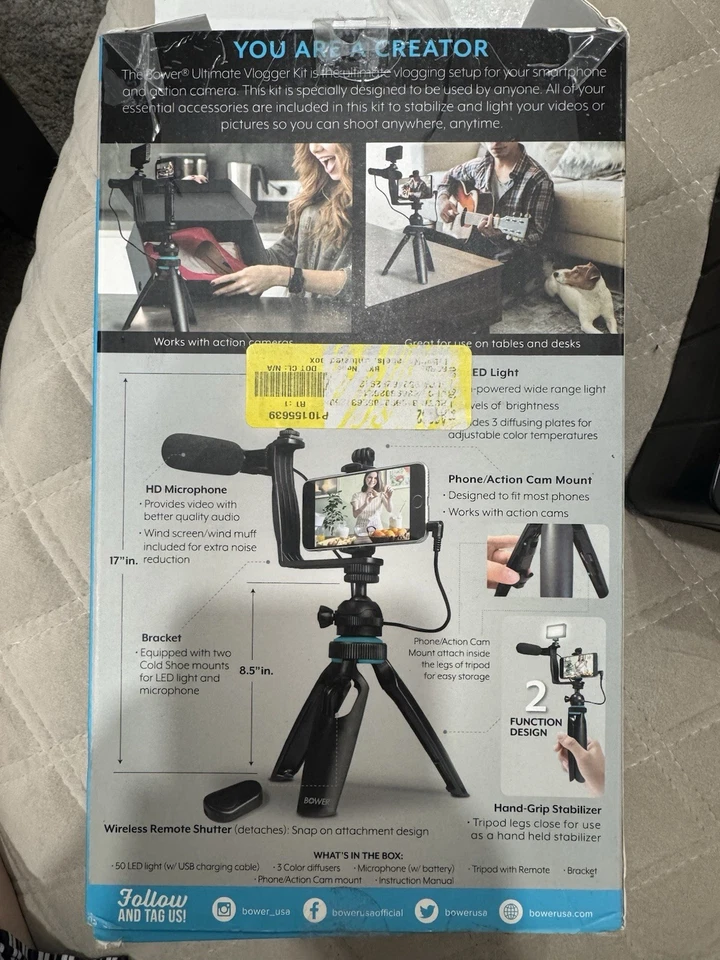 KIT VLOGGER BOWER ULTIMATE WA-VLEKIT2 NUEVO EN PAQUETE Foto 1 de 3