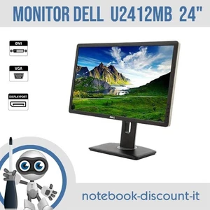 DELL U2412MB 24" Monitor Bildschirm für Desktop PC 1920x1200 DVI VGA DisplayPort - Bild 1 von 5