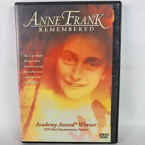 Anne Frank Remembered (1995 DVD) R1 Documentary Movie Vintage Footage Interviews - Picture 1 of 3