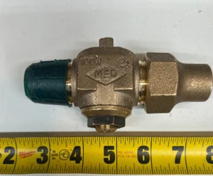 3/4" AY McDonald Corporation Stop Plug Style Valve AWWA x Flare 5112-128 Brass - Picture 1 of 2