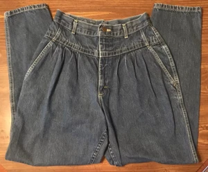 Vintage Early 90s Gently Used Relaxed Lee Jeans Size 12 Med Dark Blue - Picture 1 of 5