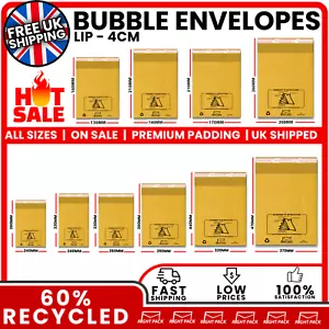 STRONG BUBBLE PADDED ENVELOPES MAIL BAGS POSTAL LITE MAILER SMALL LARGE CHEAP UK - Picture 1 of 38