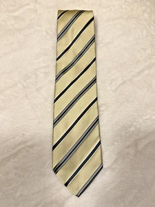 ERMENEGILDO ZEGNA ***** Necktie ITALY Luxury STRIPED gold/grey - Picture 1 of 3
