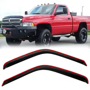 For 94-01 Dodge Ram 1500/2500/3500 In-Channel Window Visor Vent Sun Rain - Picture 1 of 16