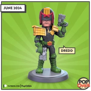 Dredd (Judge Dredd) | POP | CHIBI | 60mm base | 1:20 | 3D print | Model Kit - Bild 1 von 2