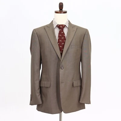 J. Ferrar 44L Brown Sport Coat Blazer Jacket Solid 2B Polyester - Image 1 of 4