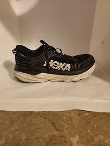 Hoka One One Bondi 7 Womens Size 9D Black White Running Sneakers Work Activewear - Picture 1 of 7