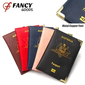 Passport Cover Holder Wallet Travel ID Case with Metal Copper Corners - Picture 1 of 9