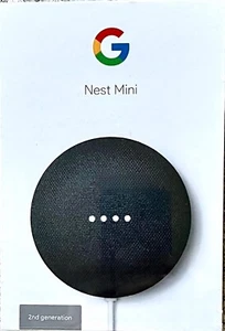 NIB GOOGLE NEST MINI (2nd Generation) SMART SPEAKER Charcoal ~ GA00781-US ~ NEW - Bild 1 von 5