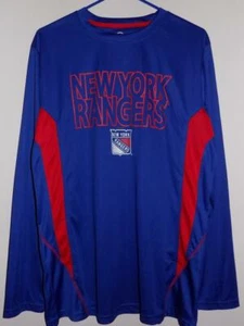 Camiseta New York Rangers sintética Colorblock Royal manga larga Nueva con etiquetas - Imagen 1 de 6