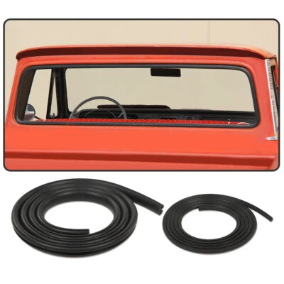 Small Rear Window Weatherstrip Seal Kit Fit For 42-66 Chevrolet GMC Truck Black - Image 1 of 4