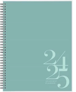 🆕 Planner 2024-2025 Academic Year 18-Month 8.5 x 11 inch, TEAL Green - Picture 1 of 8